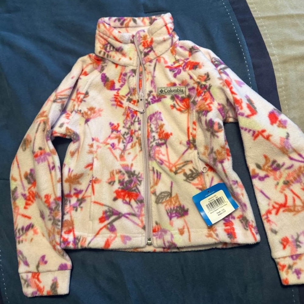 Columbia Kids Fleece Jacket - Pink and Purple Floral